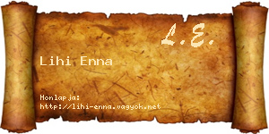 Lihi Enna névjegykártya